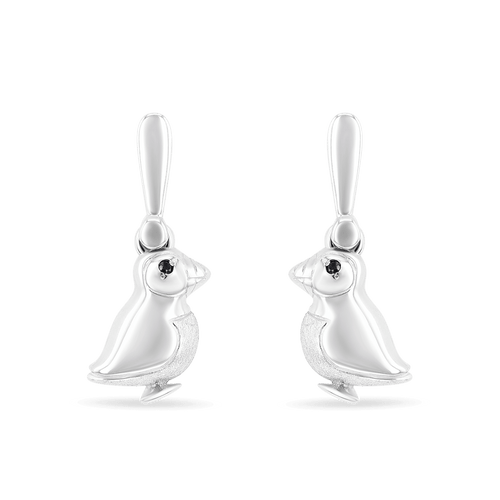 George the Puffin Earrings Catherine Best Drop Silver 