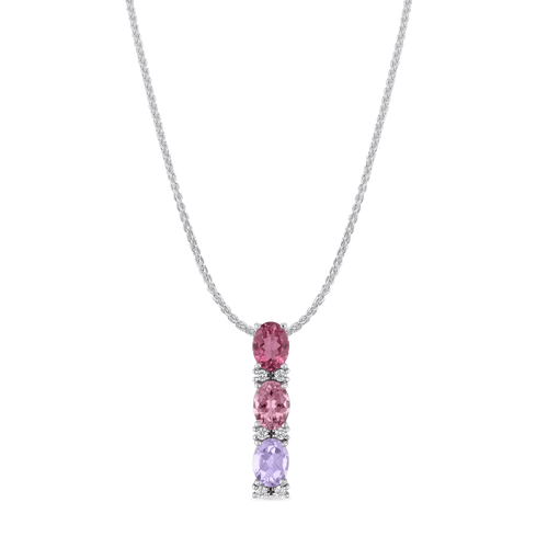 Sweetie Pendant Catherine Best Amethyst and Pink Tourmaline Pendant with 18 inch Spiga Chain 