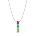 Sweetie Pendant Catherine Best Peridot Topaz and Pink Tourmaline Pendant with 18 inch Spiga Chain 