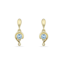 Embrace Drop Earrings Earring Catherine Best 9ct Yellow Gold with Blue Topaz and Diamond 