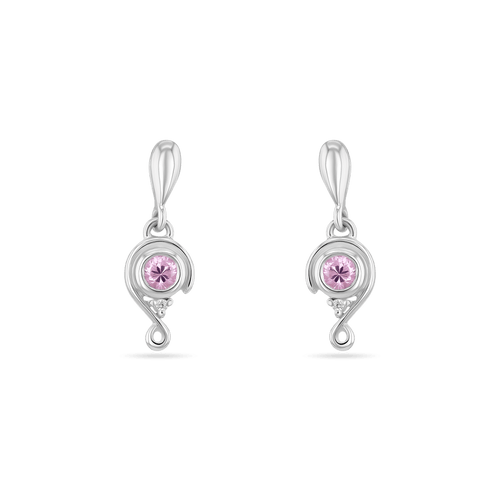 Embrace Drop Earrings Earring Catherine Best Silver with Pink CZ 