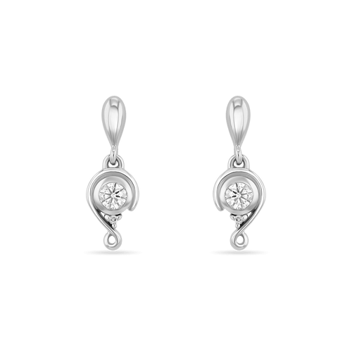 Embrace Drop Earrings Earring Catherine Best Platinum with Moissanite and Diamond 