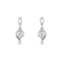 Embrace Drop Earrings Earring Catherine Best Platinum with Moissanite and Diamond 