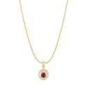 Ruby Wishing Well Pendant Catherine Best Dev Pendant on 18 inch Gold Spiga Chain 