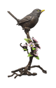 Richard Cooper Blackbird with Blossom Bronze Sculpture Catherine Best Dev 