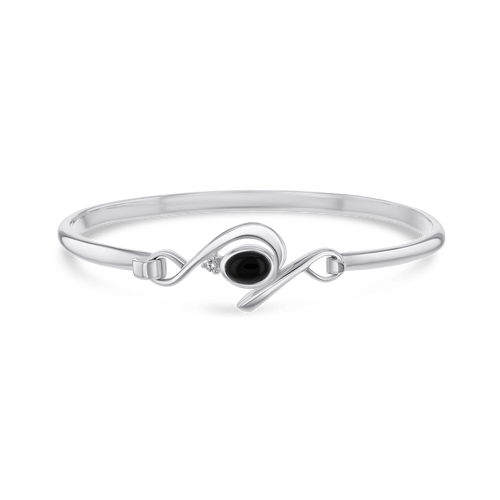 Chords of Love Bangle Catherine Best Onyx 60mm Diameter 