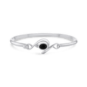 Chords of Love Bangle Catherine Best Onyx 60mm Diameter 