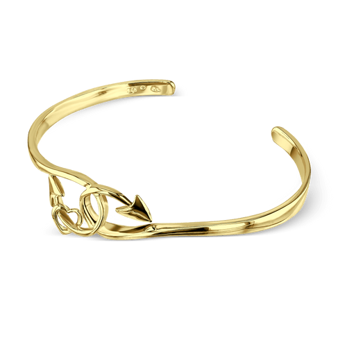 Hooked On You Bangle Catherine Best Dev 9ct Yellow Gold 