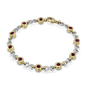 Linked Forever Bracelet Catherine Best Dev Ruby 18ct Yellow Gold and Platinum 