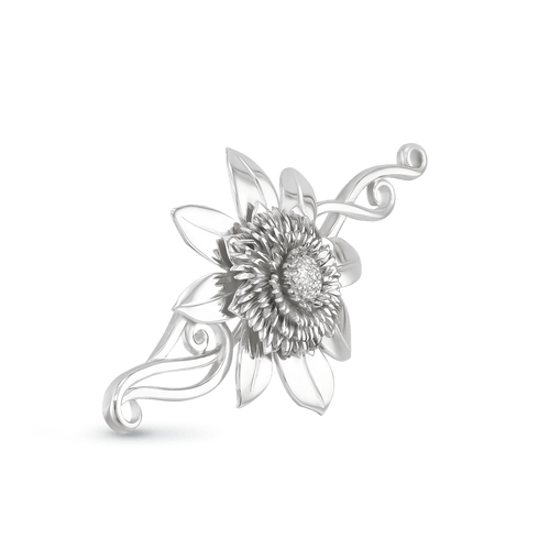 Clematis Empress Brooch Catherine Best Dev Silver 