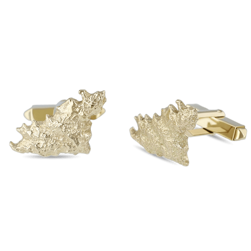 Island of Guernsey Cufflinks Catherine Best Dev 9ct Yellow Gold Bar 