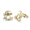 Aquarius Moon-sign Cufflinks Catherine Best Dev 9ct Yellow Gold 