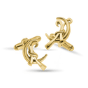Pisces Moon-sign Cufflinks Catherine Best Dev 9ct Yellow Gold 