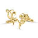 Aries Moon-sign Cufflinks Catherine Best Dev 9ct Yellow Gold 