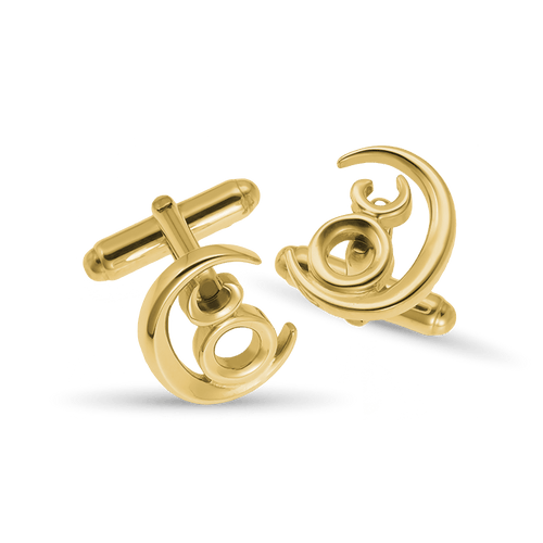 Taurus Moon-sign Cufflinks Catherine Best Dev 9ct Yellow Gold 