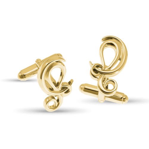 Leo Moon-sign Cufflinks Catherine Best Dev 9ct Yellow Gold 