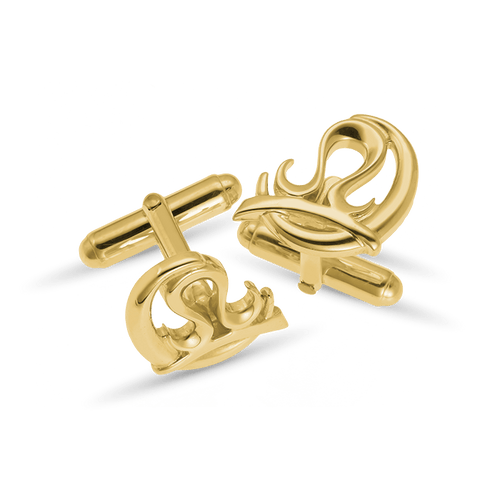 Libra Moon-sign Cufflinks Catherine Best Dev 9ct Yellow Gold 