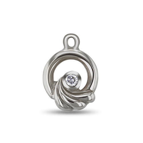 Swirl Charm Catherine Best Dev Cubic Zirconia Silver 