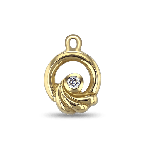 Swirl Charm Catherine Best Dev Diamond 18ct Yellow Gold 