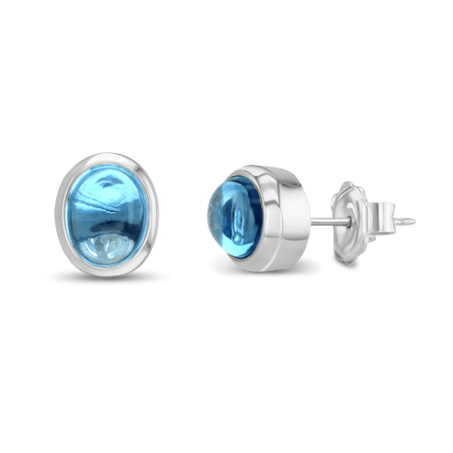 The CB Earrings Catherine Best Dev Blue Topaz Silver 