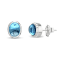 The CB Earrings Catherine Best Dev Blue Topaz Silver 
