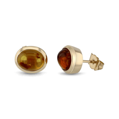 The CB Earrings Catherine Best Dev Amber 9ct Yellow Gold 