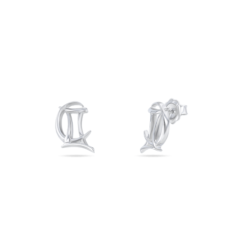 Gemini Moon-sign Earrings Catherine Best Dev Silver Stud 