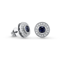 Wishing Well Earrings Catherine Best Dev Sapphire (Blue) Platinum 