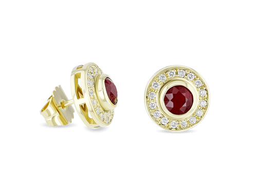 Wishing Well Earrings Catherine Best Dev Ruby 18ct Yellow Gold 