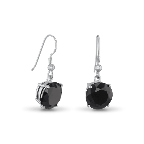 Midnight Earrings Catherine Best Dev Single Stone in Black Cz 