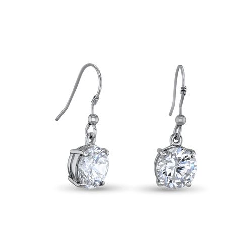 Midnight Earrings Catherine Best Dev Single Stone in Clear Cz 