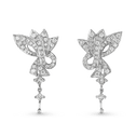 Flutterby Handmade Diamond Drop Earrings in Platinum Catherine Best Dev 