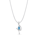 Chords of Love Pendant Catherine Best Blue Topaz Pendant on an 18
