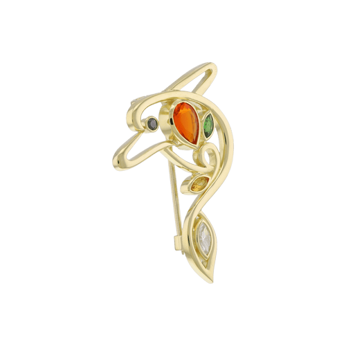 Flipper Dolphin Brooch and Pendant in Gold Catherine Best 
