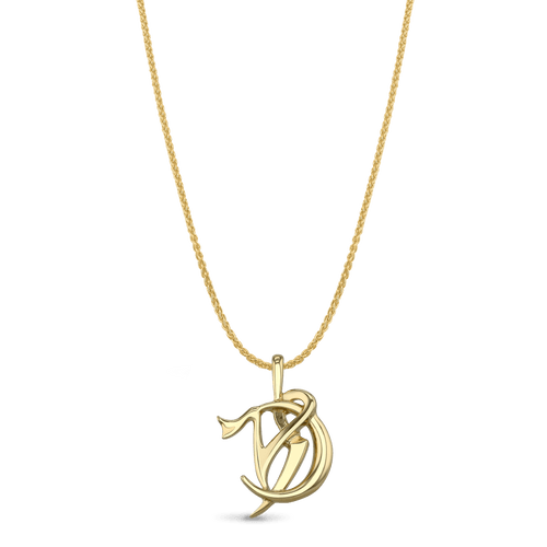 Capricorn Moon-sign Pendant Catherine Best Dev 9ct Yellow Gold Pendant on a 18
