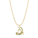 Aquarius Moon-sign Pendant Catherine Best Dev 9ct Yellow Gold Pendant on a 18