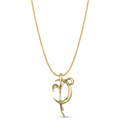 Aries Moon-sign Pendant Catherine Best Dev 9ct Yellow Gold Pendant on a 18