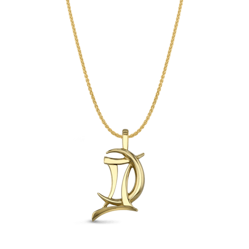 Gemini Moon-sign Pendant Catherine Best Dev 9ct Yellow Gold Pendant on a 18