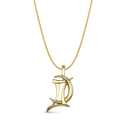 Gemini Moon-sign Pendant Catherine Best Dev 9ct Yellow Gold Pendant on a 18