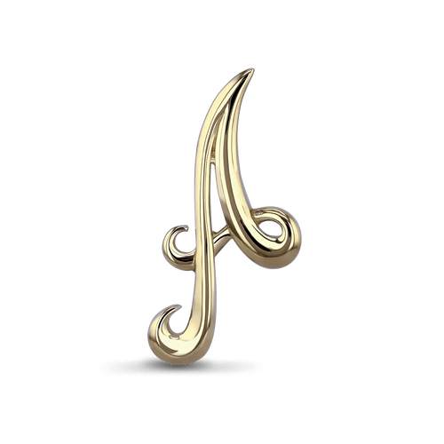 Initial A Love Letter Pendant Catherine Best Dev 9ct Yellow Gold Pendant 