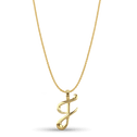 Initial F Love Letter Pendant Catherine Best Dev Pendant on a 18 chain 9ct Yellow Gold 