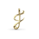 Initial F Love Letter Pendant Catherine Best Dev Pendant 9ct Yellow Gold 