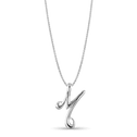 Initial M Love Letter Pendant Catherine Best Dev Silver Pendant on a 18 chain 