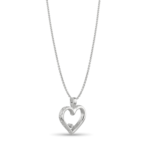 I Love You Pendant Catherine Best Dev 9ct White Gold Pendant on a 18