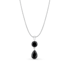 Midnight Pendant Catherine Best Dev 2 Stone Design Black Cubic Zirconia Pendant on a 18 chain