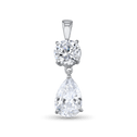 Midnight Pendant Catherine Best Dev 2 Stone Design Clear Cubic Zirconia Pendant