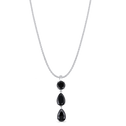 Midnight Pendant Catherine Best Dev 3 Stone Design Black Cubic Zirconia Pendant on a 18 chain