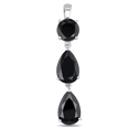 Midnight Pendant Catherine Best Dev 3 Stone Design Black Cubic Zirconia Pendant