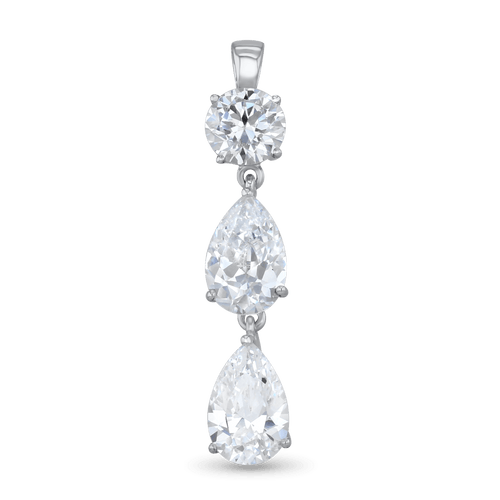 Midnight Pendant Catherine Best Dev 3 Stone Design Clear Cubic Zirconia Pendant