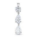 Midnight Pendant Catherine Best Dev 3 Stone Design Clear Cubic Zirconia Pendant